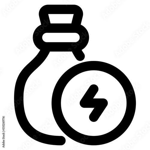 economic crisis line icon