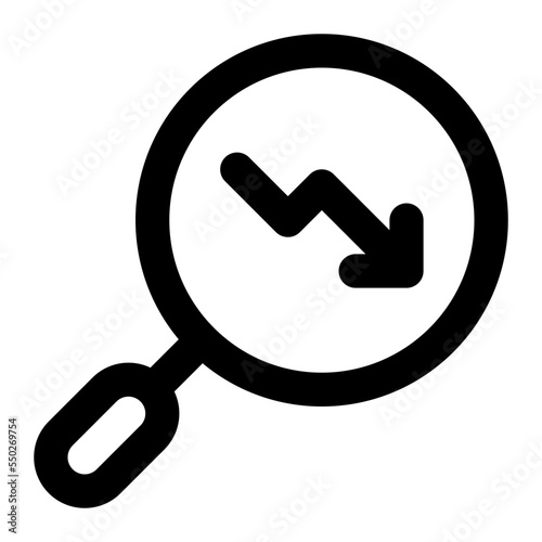 economic crisis line icon