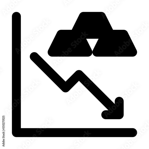economic crisis glyph icon