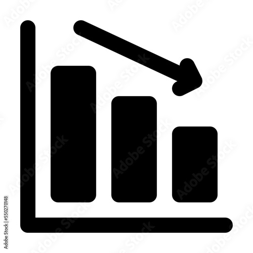 economic crisis glyph icon
