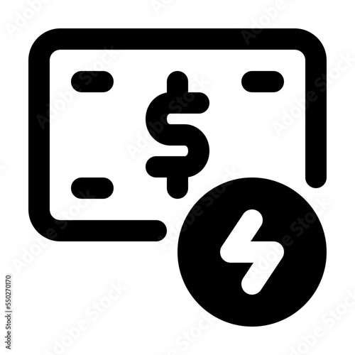 economic crisis glyph icon