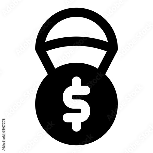 economic crisis glyph icon