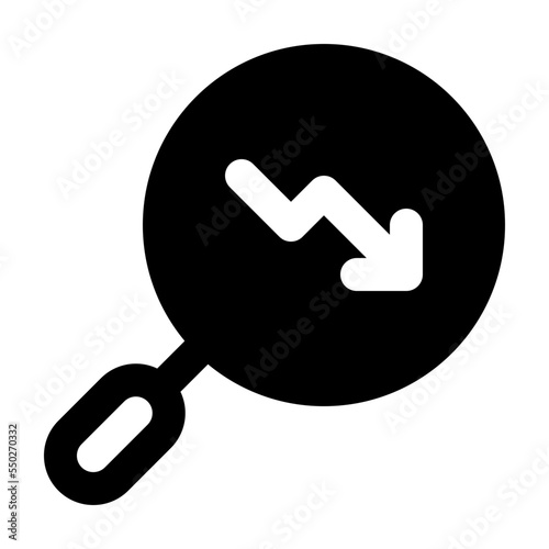 economic crisis glyph icon