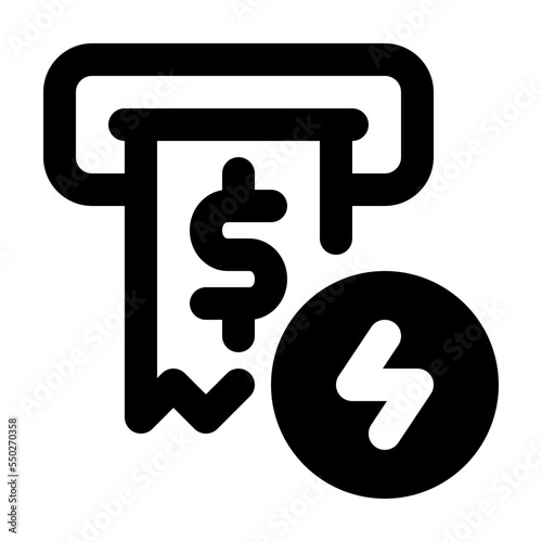 economic crisis glyph icon