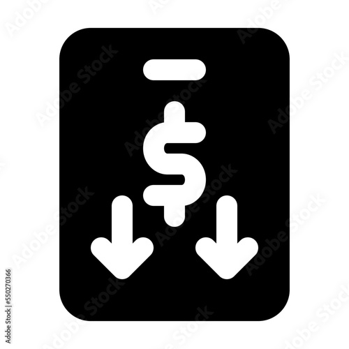 economic crisis glyph icon