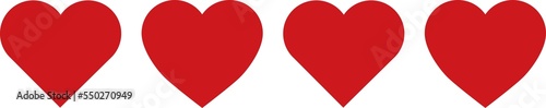 Fotografiet Heart icons vector set