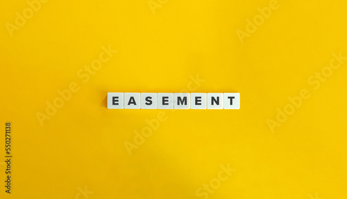 Tableau sur toile Easement Word and Banner