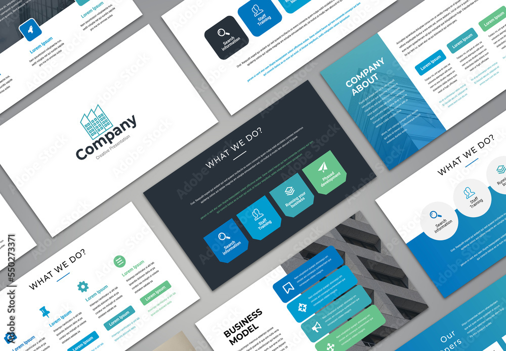 Modern Clean Business Presentation Template Stock Template | Adobe Stock