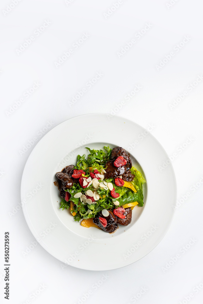 a delicious salad in a restaurant
a delicious salad in a restaurant