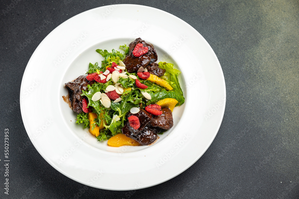 a delicious salad in a restaurant
a delicious salad in a restaurant