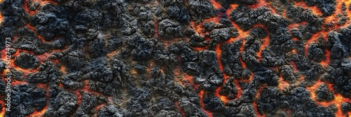 Burning dark coal - red background of embers. High melting temperature. 3d illustration clipart