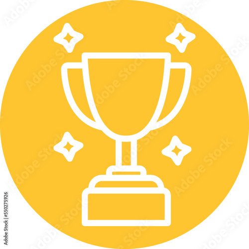 Game winner trophy Vector Icon
