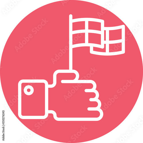 Achievement flag Vector Icon
