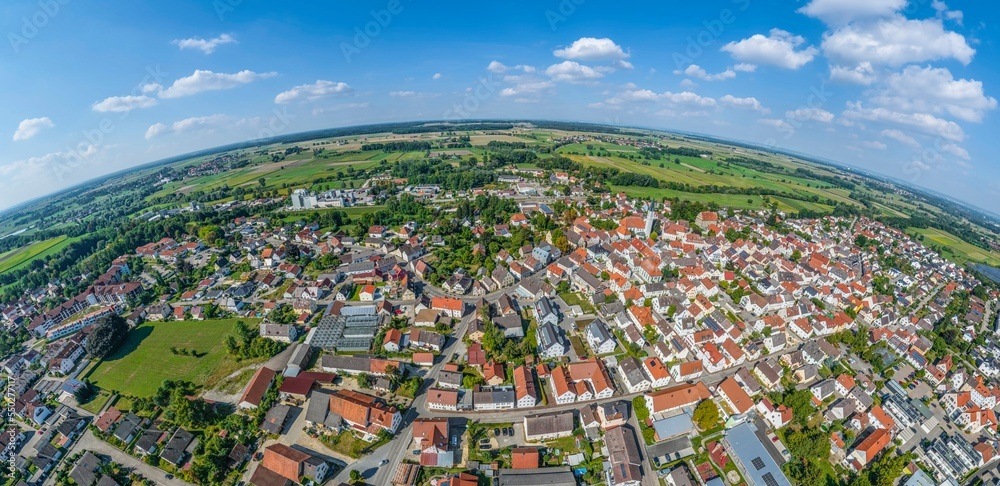 Panorama-Aufnahme von Ichenhausen im Landkreis Günzburg
