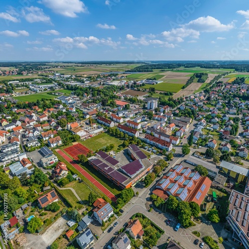 Ichenhausen im Landkreis Günzburg im Luftbild