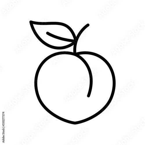 peach icon vector design template in white background