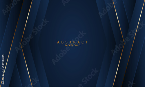 dark blue luxury premium background and gold line.
