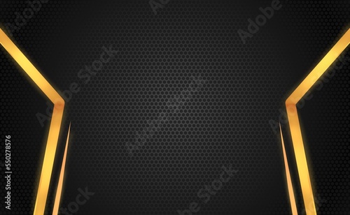 black background with luxury gold design