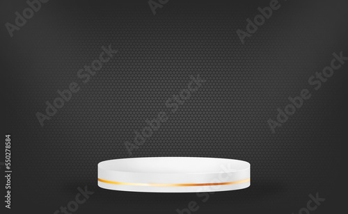 Black background with podium stands