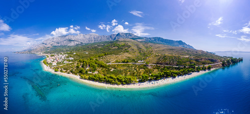 Fototapeta Naklejka Na Ścianę i Meble -  Beautiful Remote Bay On Makarska Riviera- Podrace, Makarska, Dalmatia, Croatia
