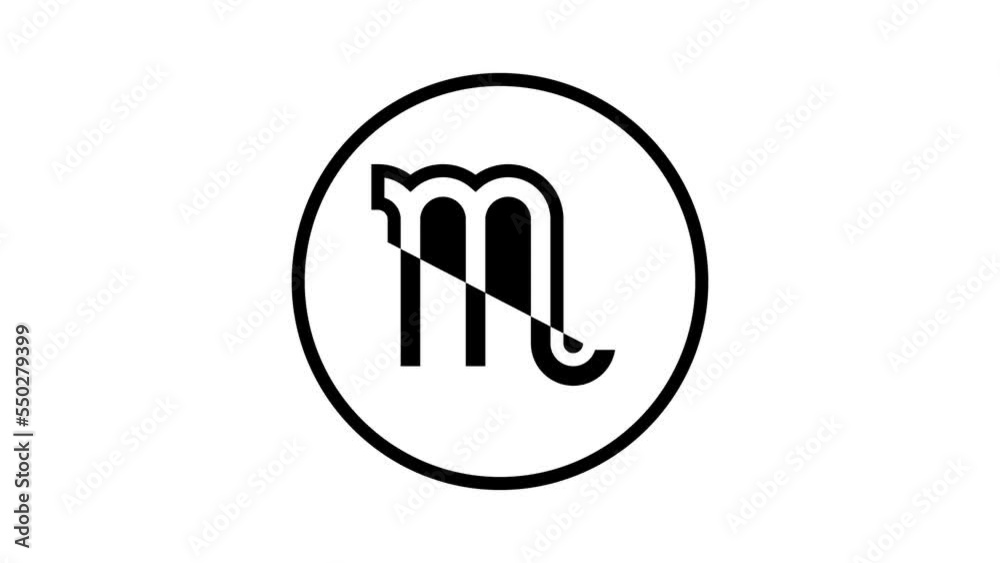 scorpio zodiac line icon animation scorpio zodiac line icon animation