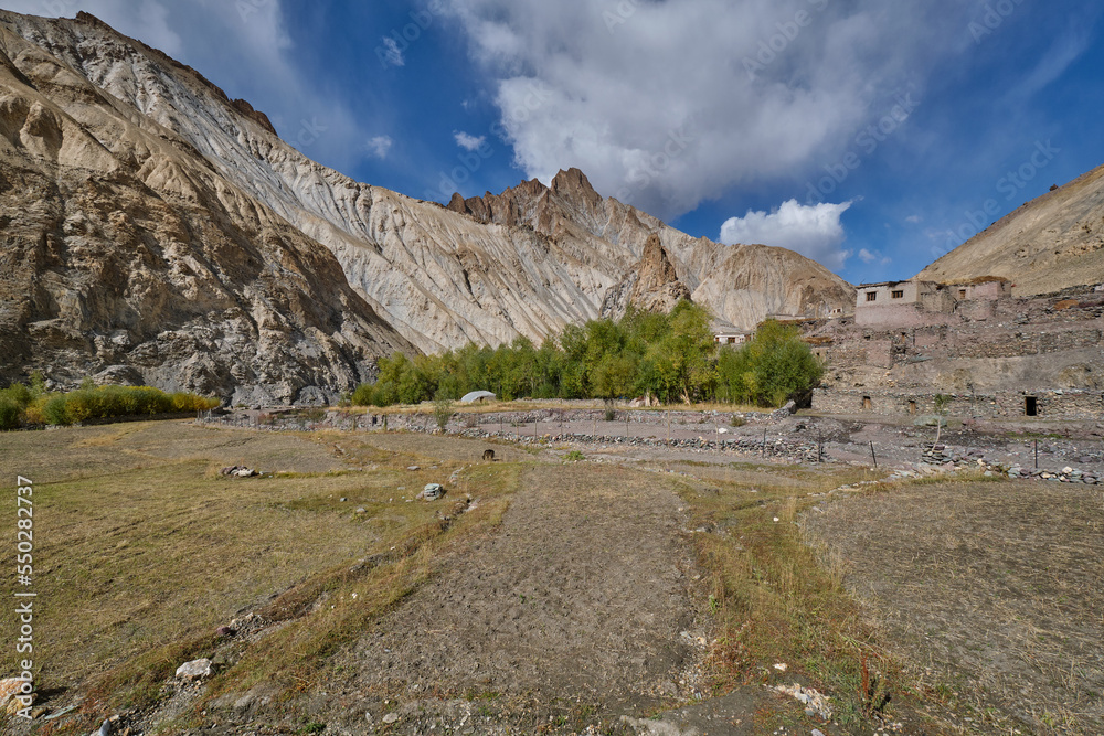 Upper Hankar village in Markha valley, Ladakh