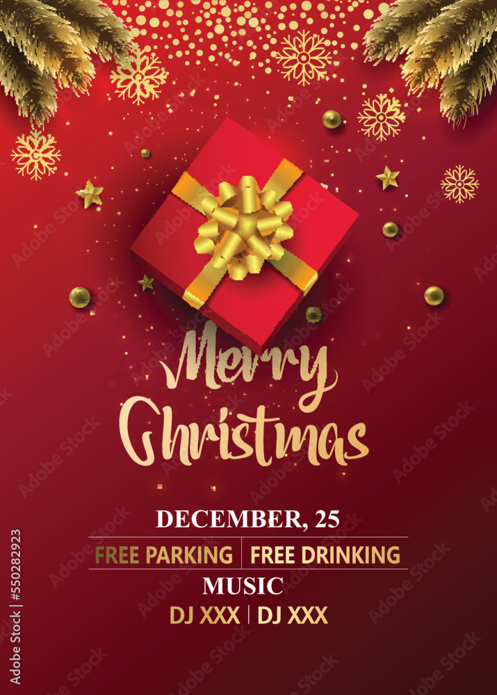 merry Christmas poster design for events. abstract vector illustration desig.