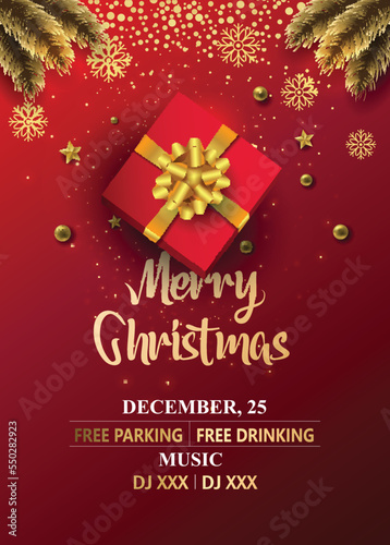 merry Christmas poster design for events. abstract vector illustration desig.
