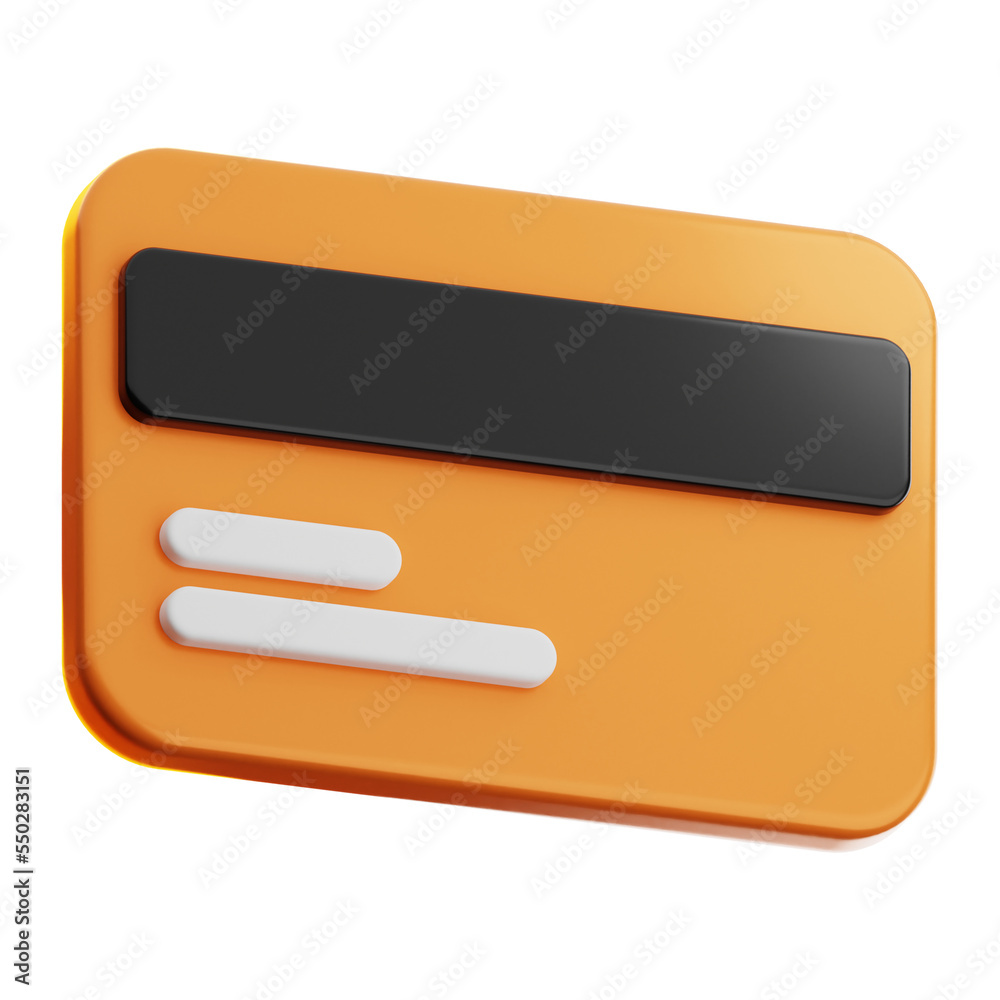 Premium online shopping credit card icon 3d rendering on isolated background Premium online shopping credit card icon 3d rendering on isolated background