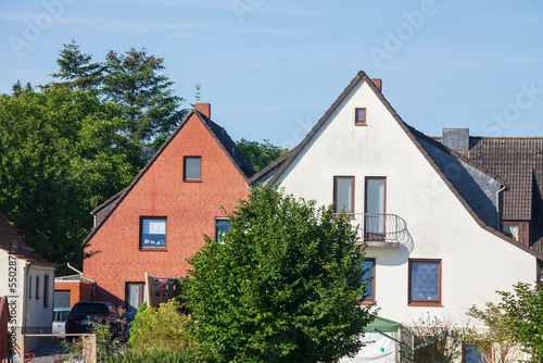 Wohnhäuser, Einfamilienhäuser, Wohngebäude, Weide, Osterholz-Scharmbeck, Niedersachsen, Deutschland