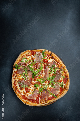delicious pizza in an Italian restaurant 