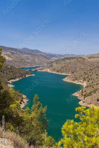 Fototapeta Naklejka Na Ścianę i Meble -  water dam Rules (Embalse de Rules), Sierra Nevada, Andalusia, Spain