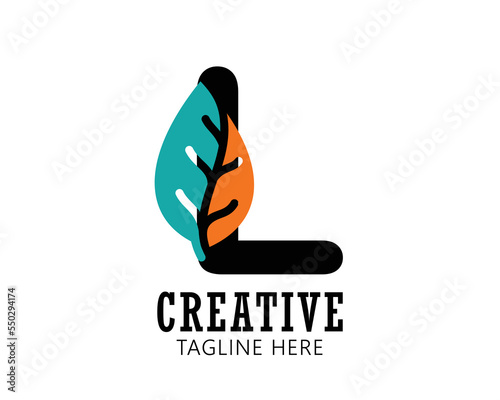 Minimalist and simple Modern l  icon, logo template gradient color concept logo for company and personal use .vector file eps 10
