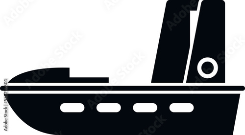 Rescue boat icon simple vector. Life sea. Flood raft