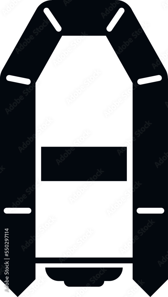 Inflatable boat icon simple vector. Sea lifeboat. Flood raft Inflatable boat icon simple vector. Sea lifeboat. Flood raft