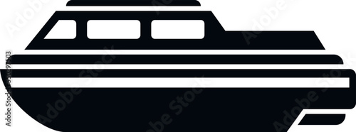 Rescue ship icon simple vector. Search sea. Flood raft