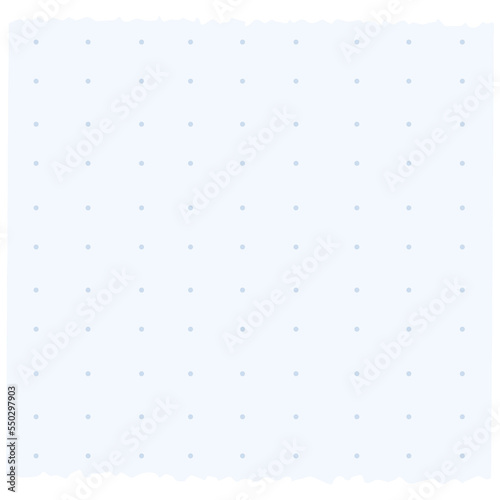 Torn Edge Square Dotted Memo Note Paper