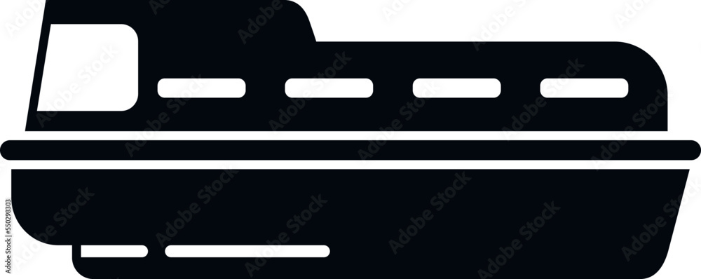 Safety boat icon simple vector. Rescue boat. Sea life Safety boat icon simple vector. Rescue boat. Sea life