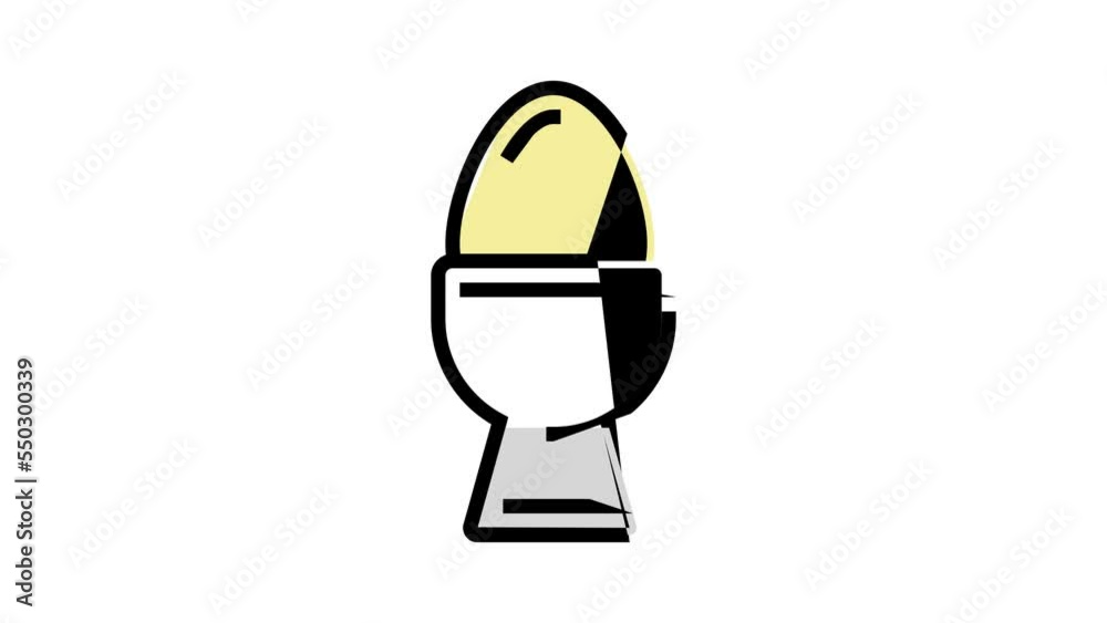 egg cup color icon animation egg cup color icon animation