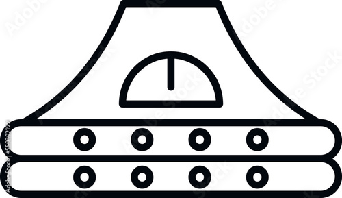 Safety boat icon outline vector. Sea rescue. Power guard