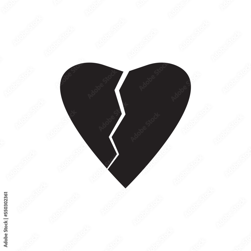 Broken heart icon Broken heart icon