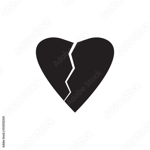 Broken heart icon