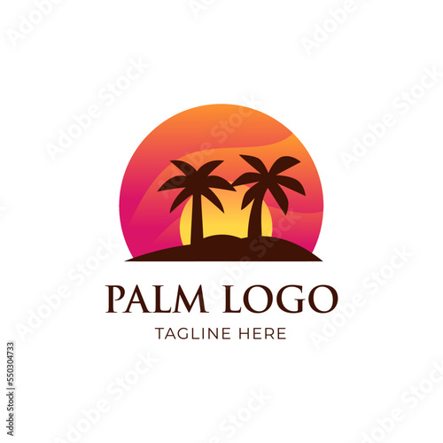 Wallpaper Mural Beach logo design Vector. summer beach logo vector illustration Torontodigital.ca