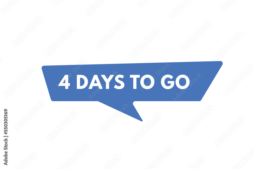4 days to go countdown template. four day Countdown left days banner design
4 days to go countdown template. four day Countdown left days banner design