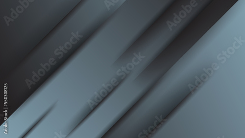 Abstract soft blue and silver color paper geometry composition background. Minimal geometric shapes and lines