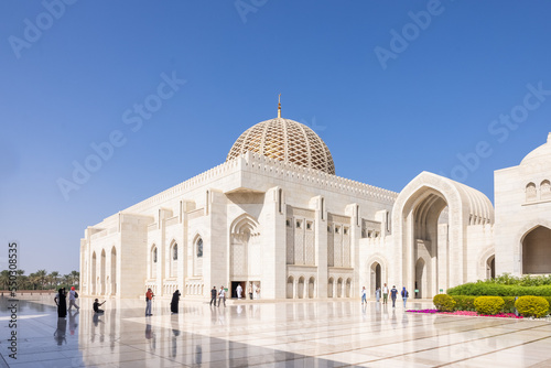 The Sultan Qaboos Mosque in Muscat,Oman