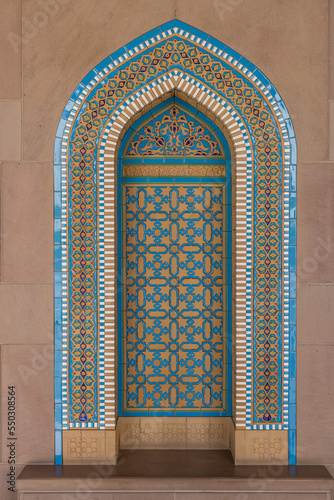 Close up of a window in a Mosque