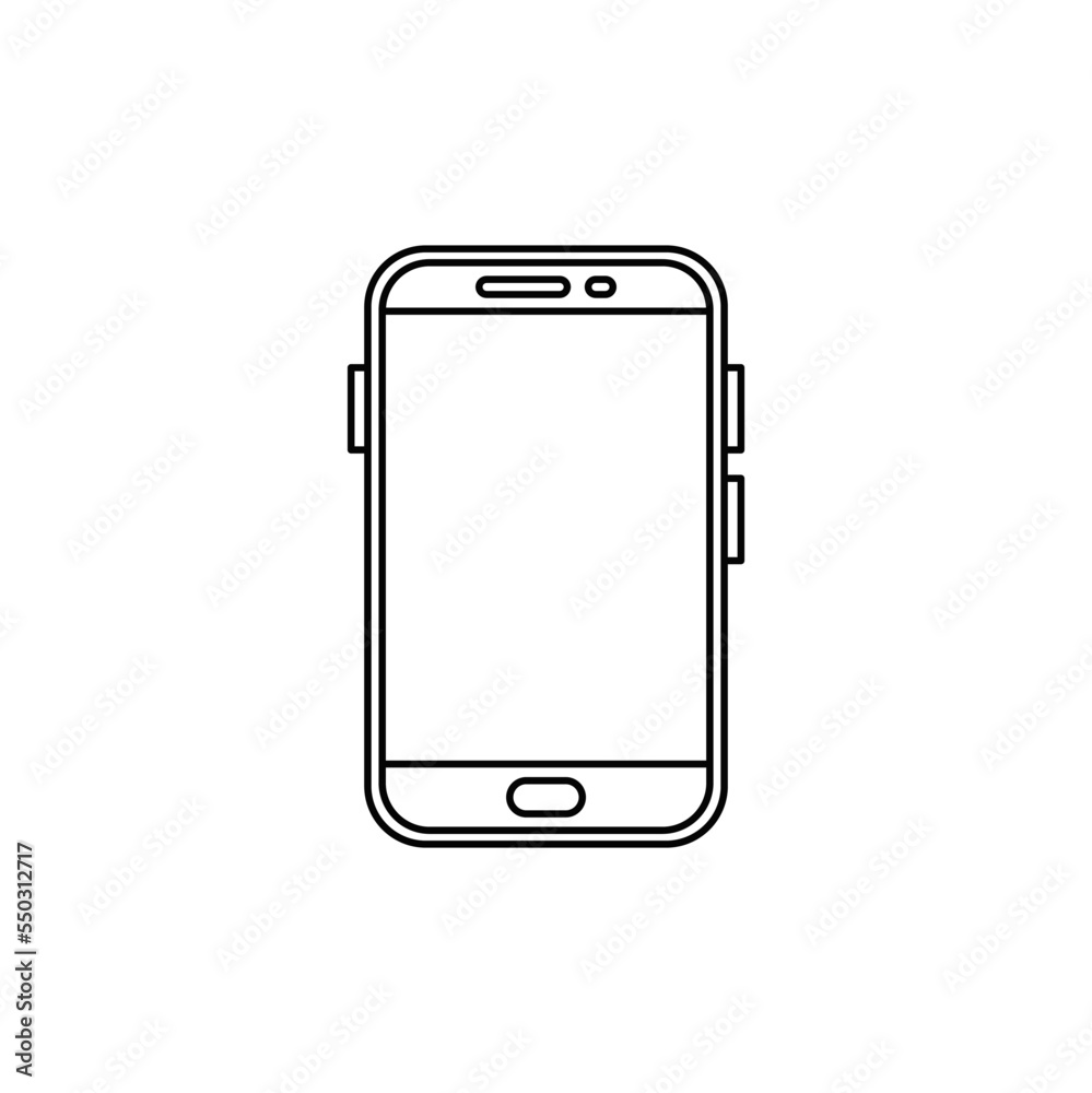 Smartphone gadget icon in line style icon, isolated on white background Smartphone gadget icon in line style icon, isolated on white background