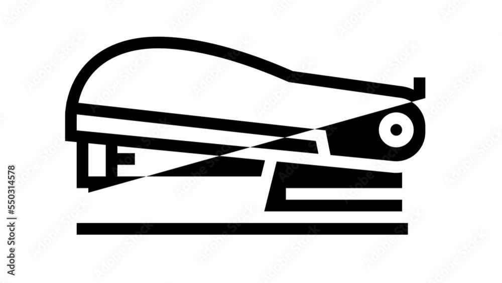 stapler stationery tool line icon animation stapler stationery tool line icon animation