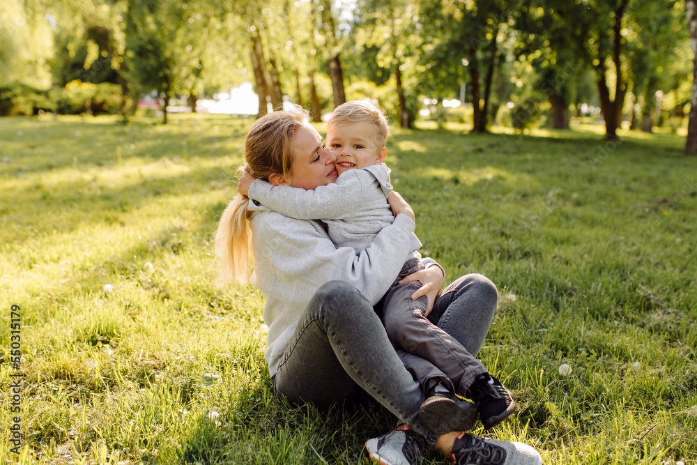 mother and son have activities together on holidays mother and son have activities together on holidays